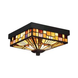 Elstead QZ-INGLENOOK-F - Luminária de tecto para exterior INGLENOOK 2xE27/60W/230V IP44