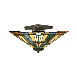 Elstead QZ-INGLENOOK-SF - Luminária de teto Tiffany INGLENOOK 2xE27/60W/230V