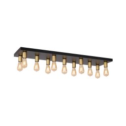 Foco FILO 11xE27/60W/230V preto/dourada