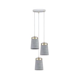 Paulmann 79627 - Candelabro suspenso NORELL 3xE27/20W/230V betão