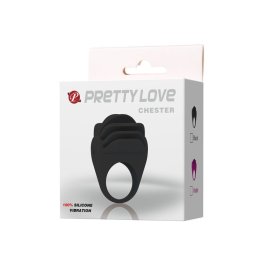 Anel Vibratório Pretty Love Chester Preto