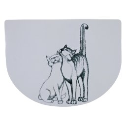 Tapete para comedouro Gatos Carinhosos 40x30cm