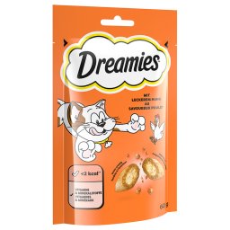 60g Dreamies Frango snacks para gato