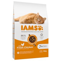 10kg frango Advanced Nutrition Senior Cat 7+ IAMS ração gatos