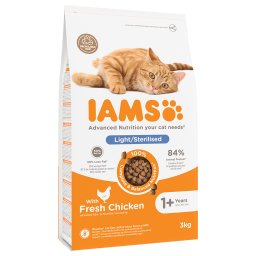 3kg frango Advanced Nutrition Sterilised Cat IAMS ração gato