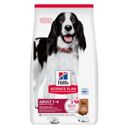 2x14kg Adult 1-6 Medium com cordeiro e arroz Hill's Science Plan ração cães