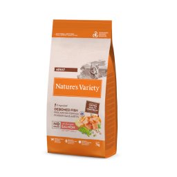 7kg salmão da Noruega No Grain Adult Nature's Variety ração gatos