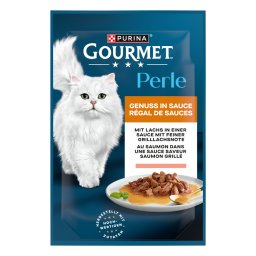 26x85 Delícias em Molho salmão Purina Gourmet Perle comida húmida gato