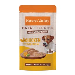 8x150g Paté No Grain Mini frango Nature's Variety cães