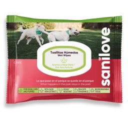 80 un. Sanilove aloe vera toalhitas higiénicas