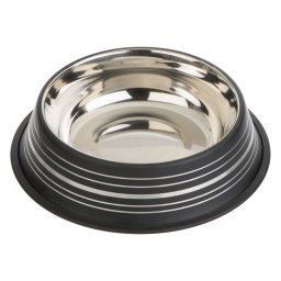 Silver Line Comedouro em aço inoxidável preto mate 0,20l diâmetro 15cm