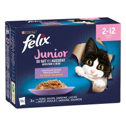 12x85g Frango, vaca salmão, sardinha Junior Felix As good as it looks gato