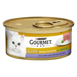 12x85g Cordeiro e feijão verde Gourmet Gold Mousse comida húmida gato