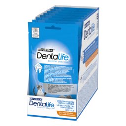 16x40g frango PURINA Dentalife snacks higiene dentária gatos
