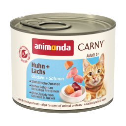 6x200g frango e salmão Carny Adult animonda latas para gatos
