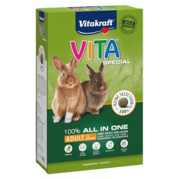 3x600g VITA Special Adulto Coelhos Anões comida para roedores