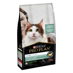 1,4kg LiveClear Sterilised Adult salmão PURINA PRO PLAN ração gatos