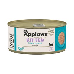 12x70g Applaws latas em gelatina para gatos Kitten atum