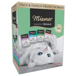 12x100g 4 variedades molho Ragout Royal Miamor comida húmida para gatos
