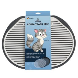 Soft Touch Track Mat tapete prata caixas de areia gatos