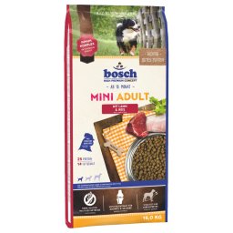 15kg Bosch Mini Adult com cordeiro e arroz ração