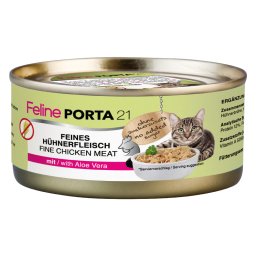 6x156g Feline Porta 21 comida para gatos Frango com aloe