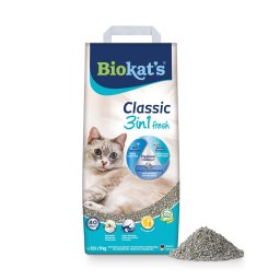2x10l Biokat's Classic Fresh 3 em 1 algodão areia gatos