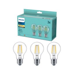CONJUNTO 3x Lâmpada LED VINTAGE Philips E27/4,3W/230V 2700K