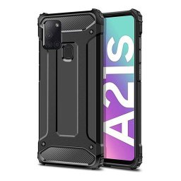 Capa Forcell Armor preta para Samsung Galaxy A21S
