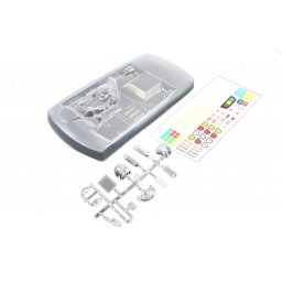 Set decorativ de interior cu sofer si bord pentru automodele de drift, scara 1/10