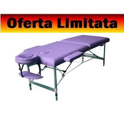 Masa masaj pliabila si portabila aluminiu, usoara Elora Plus - PREMIUM 8 cm