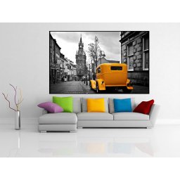 Tablou canvas masina galbena - cod A06