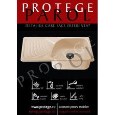 Chiuveta FAT, granit compozit GRANIXIT, 1 cuva dreapta si picurator stanga, 90x49x21 cm, 9.29.03