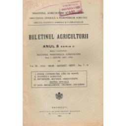 Buletinul Agriculturii, An V, Seria II, Vol. III, anul 1924