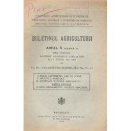 Buletinul Agriculturii, An V, Seria II, Vol. IV, anul 1924