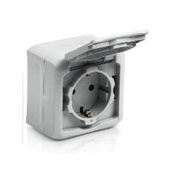 FORIX- IP44 PRIZA SCHUKO 2P+T, 16A, ALB