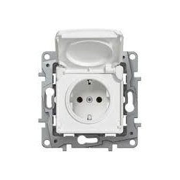 NILOE- PRIZA SCHUCKO 2P+T, IP44, CU CAPAC, MEMBR. PROTECT. ALBA
