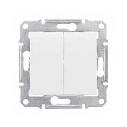 INTRERUPATOR DUBLU MONOBLOC 10AX ALB BORNE AUTOMATE - LEGRAND NILOE