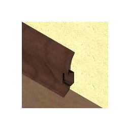 PBC605 - Plinta LINECO din PVC culoare mahon inchis pentru parchet - 60 mm