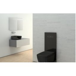Placa superioara TECElux sticla neagra, sen-Touch (act. Electronica), 430x555x16 mm, 9650003