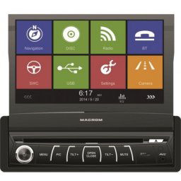 Sistem de navigatie Macrom m-dvd 6560 retractabil 1din lcd 7'' gps tv carkit BF2016