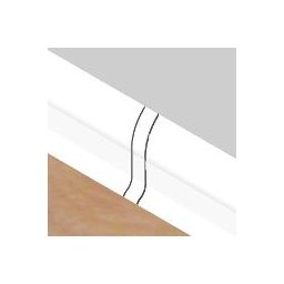 PBL605.01-S4 - Set 4 bucati piese legatura culoare alb pentru plinta PBC605