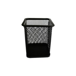 Suport pentru instrumente de scris metalic mesh patrat Forpus 30611 negru
