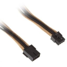 Cablu prelungitor BitFenix Alchemy 8-pini PCIe, 45cm, gold/black, BFA-MSC-8PEG45AKK-CK