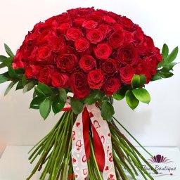 Buchet 101 trandafiri "Hot Passion