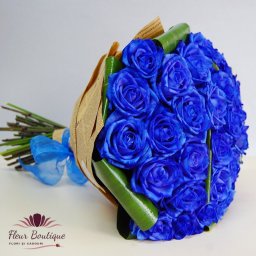 Buchet 31 trandafiri albastri "Blue Roses