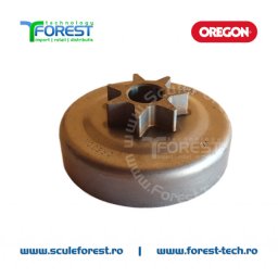 Carcasa ambreiaj Oregon pentru drujba Husqvarna 136, 137, 141, 142, 235, 235e cu pinion fix si rulment pas .3/8