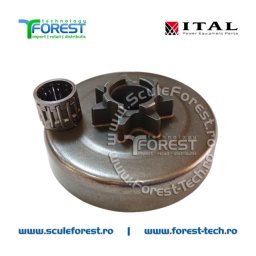 Carcasa ambreiaj compatibila pentru drujba Husqvarna 435, 435e, 440, 440e cu pinion fix si rulment pas .325