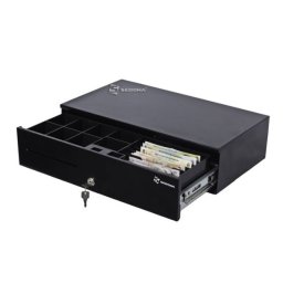 Sertar de bani Lat SK500 Superior (Tip deschidere - Cu cheie si electrica (din casa de marcat))