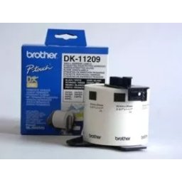 Etichete de hartie mici pentru adrese Brother DK11209, 62 mm x 29 mm, negru/alb, 800 buc